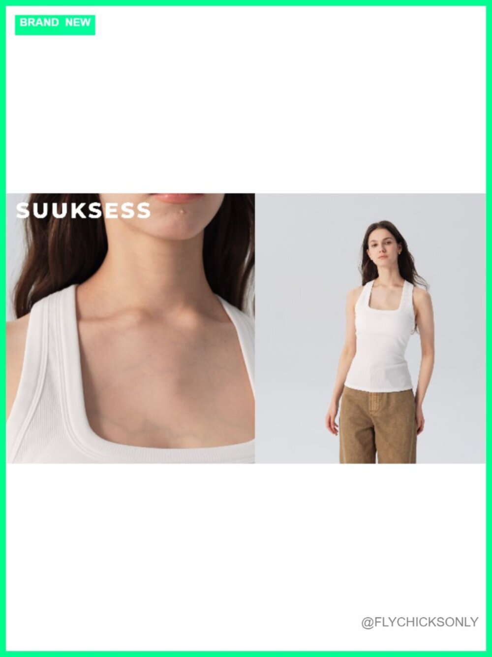 Padded Ribbed Tank Top Square Neck Racerback with Removable Pads - Picture 6 of 6